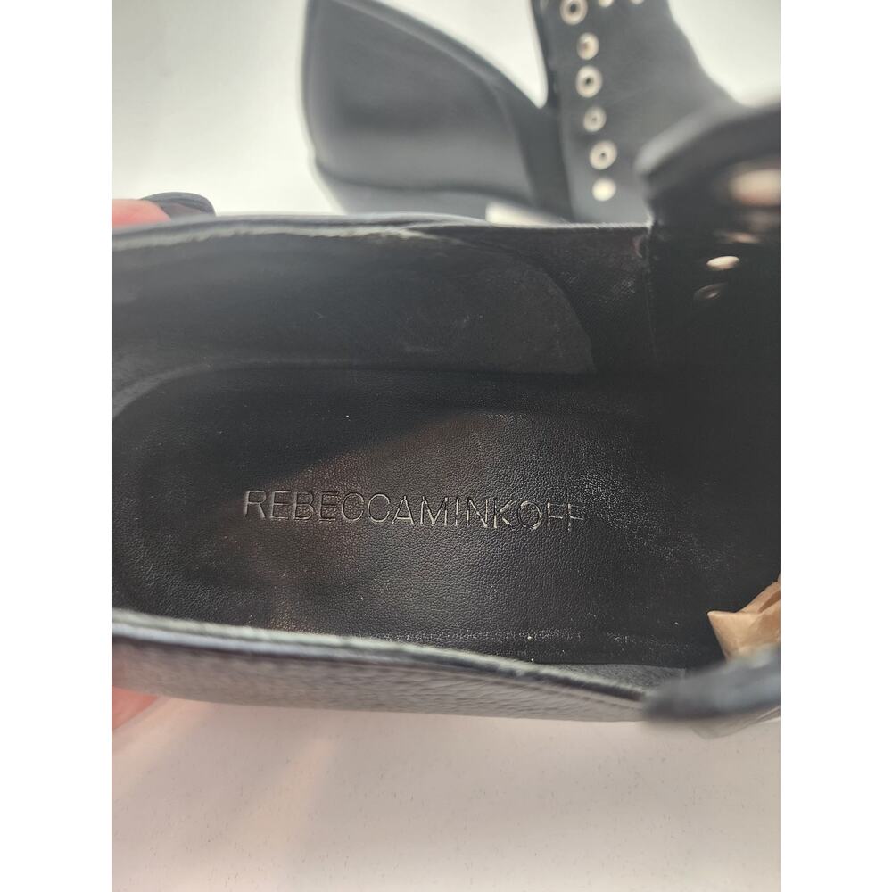 Rebecca Minkoff ANNETTE" LEATHER Studded Booties Women's 8 Black - Picture 12 of 16
